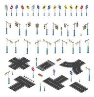 The road streetlight traffic vector