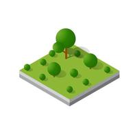 Isometric 3d module block district part vector