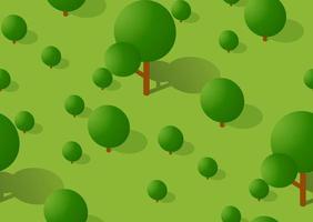 Seamless forest pattern map background. Isometric green botanical structure landscape of trees park vector