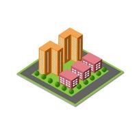 Isometric 3D module block vector