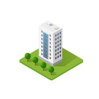 The smart building home vector