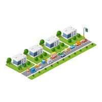 Isometric 3D module block vector