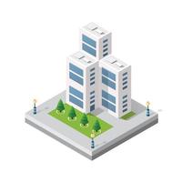 architecture. Modern white illustration for game design vector