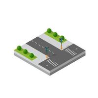 Isometric 3d module district vector