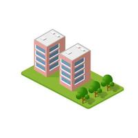 Isometric 3D module block vector