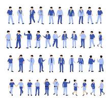 Isometric people urban business environment, businessman and woman vector