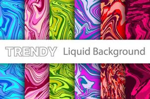 Set background style decorative abstract flowing vector