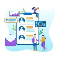 Social presentation for employment. Infographic for recruiting. Web recruit resources, choice, research or fill form for selection. Application for employee hiring. flat isometric vector illustration.