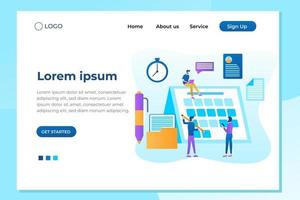 Unique modern flat design concept of Time Management for website and mobile website. Easy to edit and customize. Vector Illustration