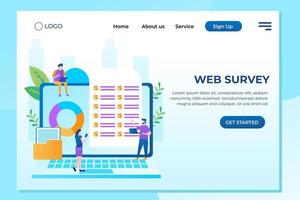 Unique modern flat design concept of Online Survey for website and mobile website. Easy to edit and customize. Vector Illustration