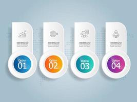 abstract horizontal timeline infographics element presentation vector