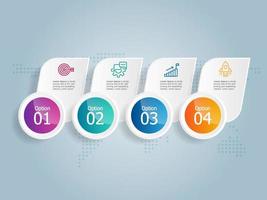 abstract horizontal timeline infographics element vector