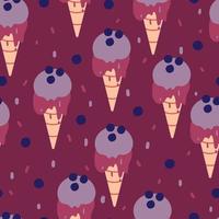 seamless pattern hand drawing cartoon ice cream. food background for fabric print, textile, gift wrap paper vector