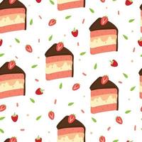 seamless pattern hand drawing cartoon dessert. food drawing for fabric print, textile, gift wrap paper vector