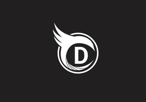 this is a letter D rounded logo design. vector