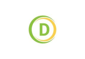 this is a letter D rounded logo design. vector