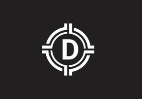this is a letter D rounded logo design. vector