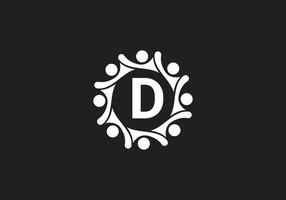 this is a letter D rounded logo design. vector