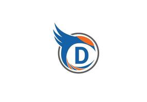 this is a letter D rounded logo design. vector