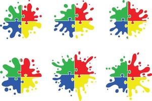 Autism Puzzle Paint Splatter