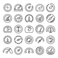 speed test gauge and speedometer icons vector