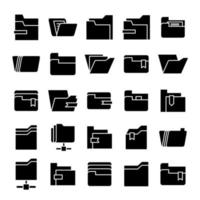 folder icons set vector