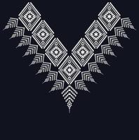 escote étnico, geométrico, tribal, oriental, tradicional, diseño de collar para mujeres de moda vector