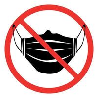 Do Not Wear Mask Sign vector