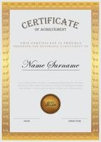 Certificate Template With Ornament vector