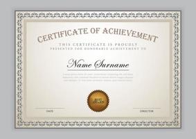 Certificate Template With Ornament vector