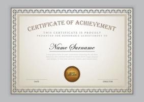 Certificate Template With Ornament vector