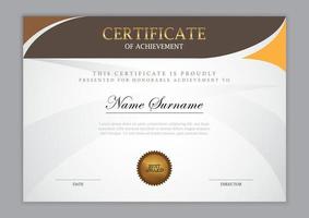 Certificate Template With Ornament vector