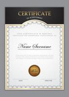 Certificate Template With Ornament vector