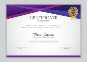 plantilla de certificado con adorno vector