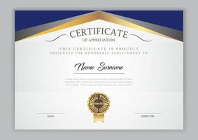 plantilla de certificado con adorno vector