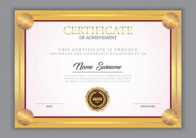 Certificate Template With Ornament vector