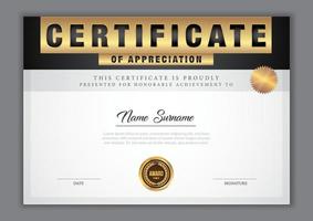 Certificate Template With Ornament vector