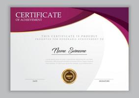 plantilla de certificado con adorno vector