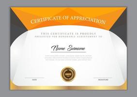 Certificate Template With Ornament vector