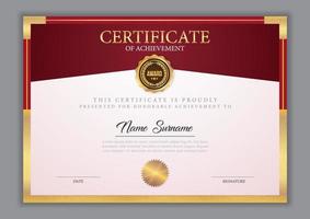 Certificate Template With Ornament vector