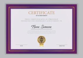 Certificate Template With Ornament vector