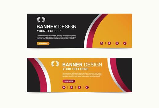 Abstract curve shape banner and brouchure design vector