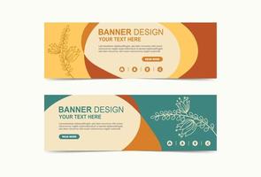 Abstract flower blossom banner and brouchure design vector