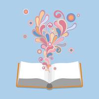 Imagination and creativity gained by reading books vector