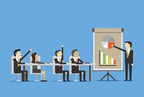 Business people meeting business growth vector