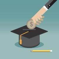 Saving money for education vector