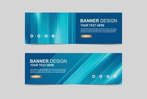 diseño de banner y folleto brillante azul abstracto vector