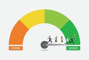 A business satisfaction meter vector