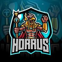 diseño de logotipo de mascota horus esport vector