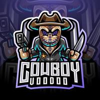 Voodoo cowboy esport mascot logo vector